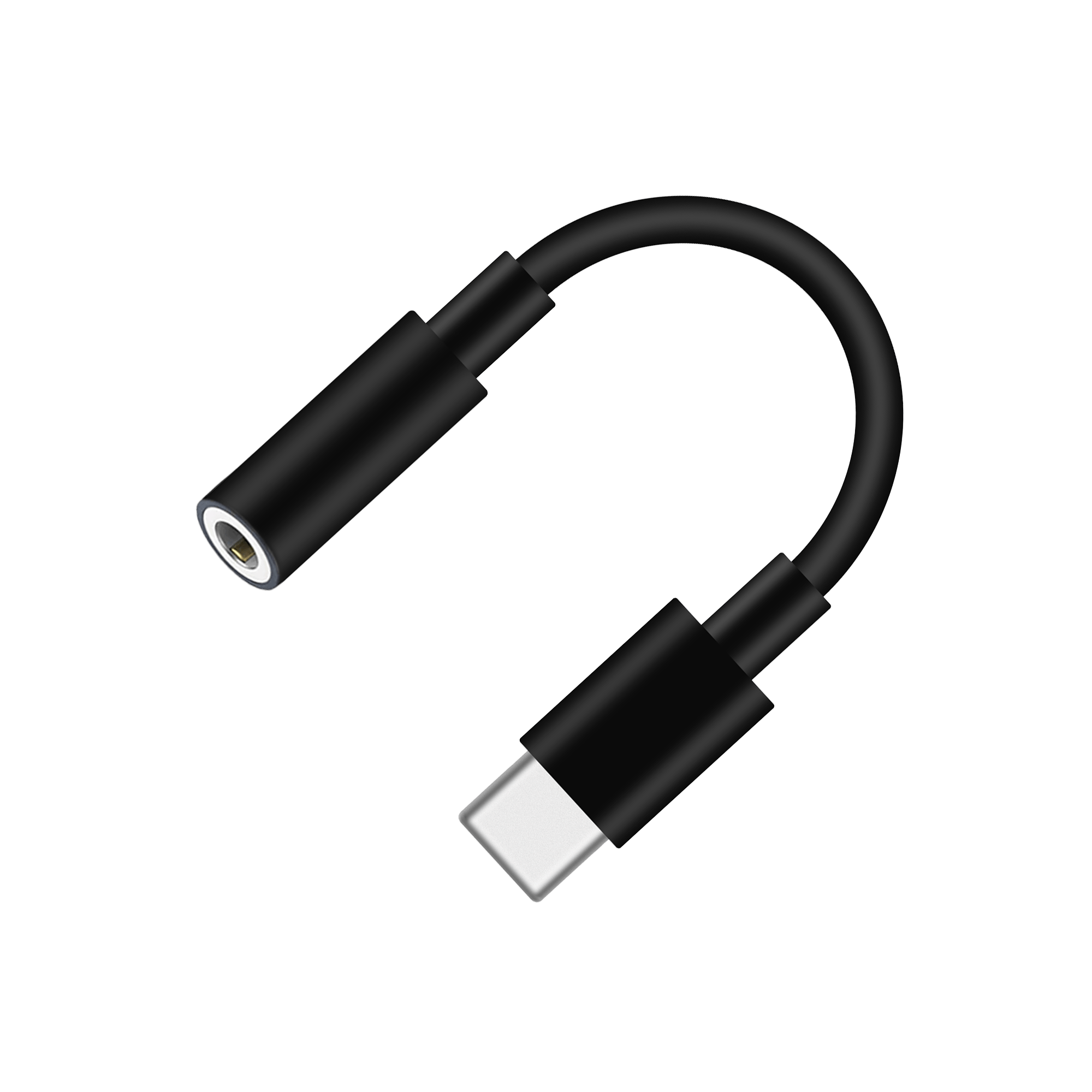 Adaptador de audífonos Coolbox GMobile 3.5 mm hembra a Tipo C macho, diseño flexible para smartphones sin entrada jack, negro