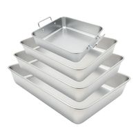 Set De Bandejas x4 Para Hornear Acero Inoxidable