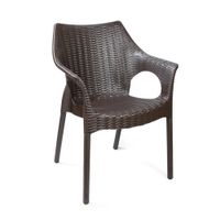 Silla de plástico Ratán con brazos