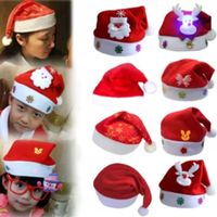 Pack 12 Gorro Navideño Con Luces 26x34cm