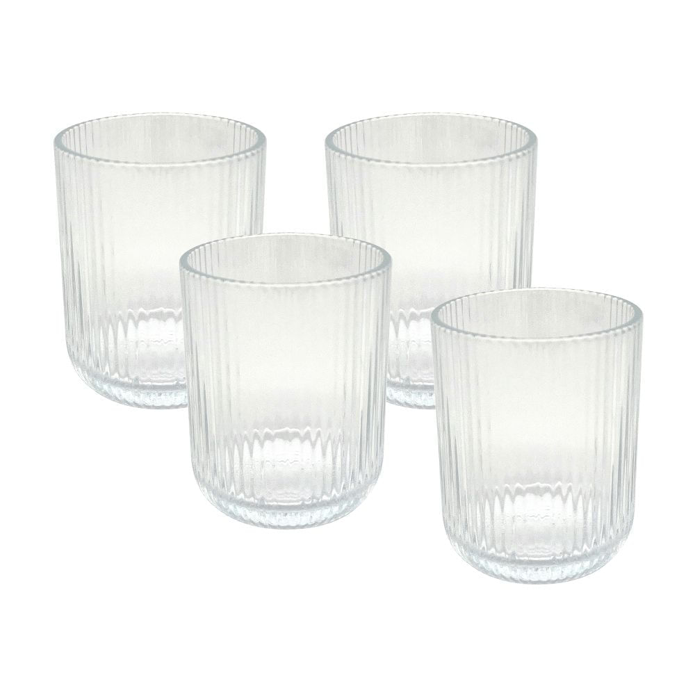 Vaso de vidrio acanalado 260ml Top Chef Orange