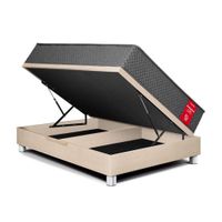 Cama Boxet Su Majestad 1.5 Plazas Champagne Paraiso