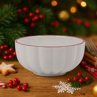Bowl 14cm Porcelana con borde Rojo Top Chef Orange