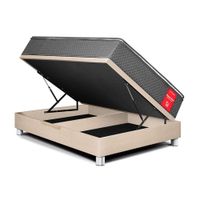 Cama Boxet Super Star 1.5 Plazas Champagne Paraiso