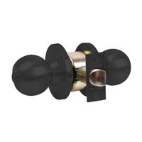 Cerradura Pomo Forte Baño Negro Mate
