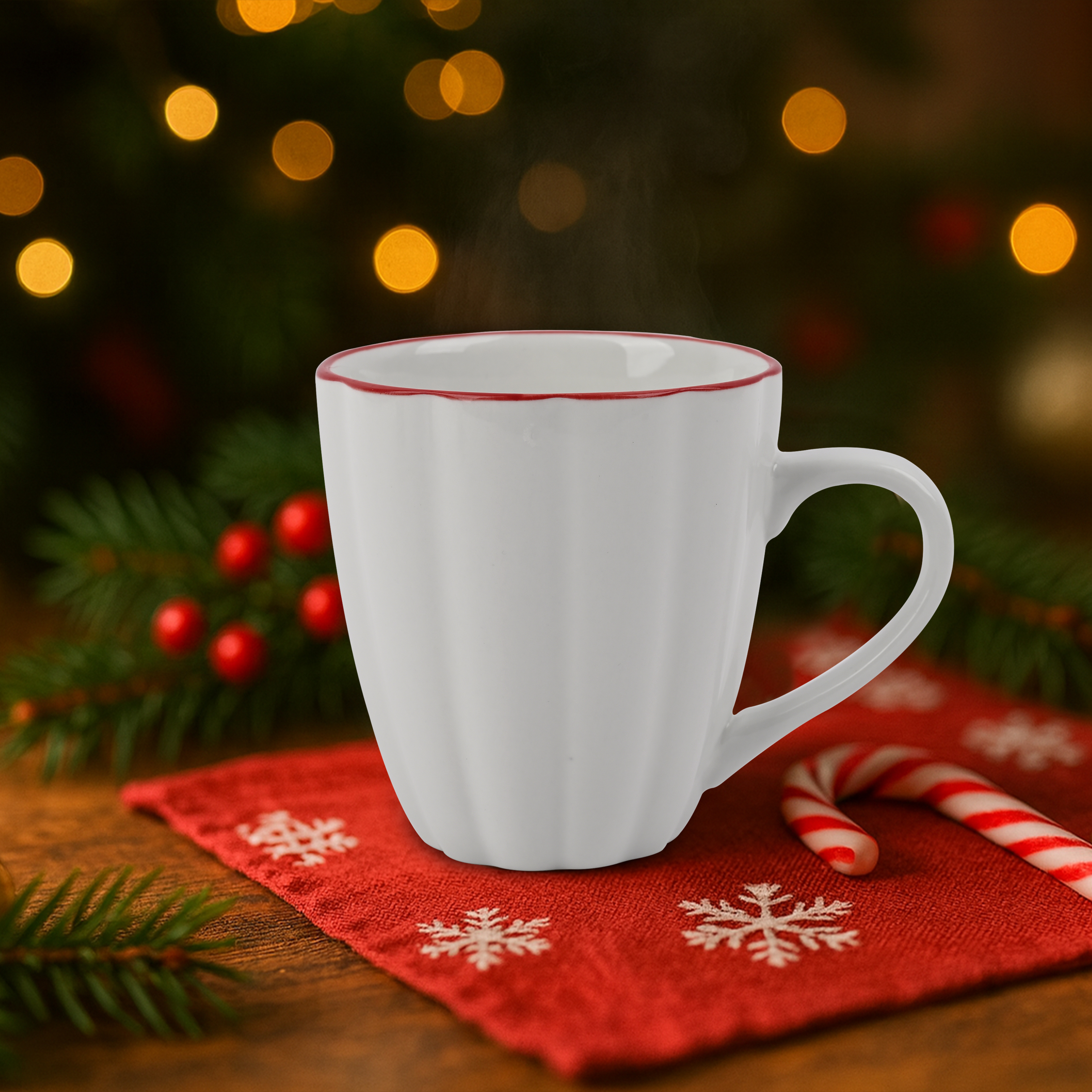 Mug porcelana con borde Rojo Top Chef Orange