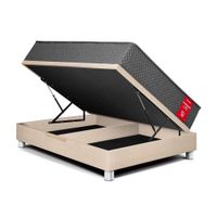 Dormitorio Boxet Blocks Su Majestad 1.5 Plazas Champagne Paraiso