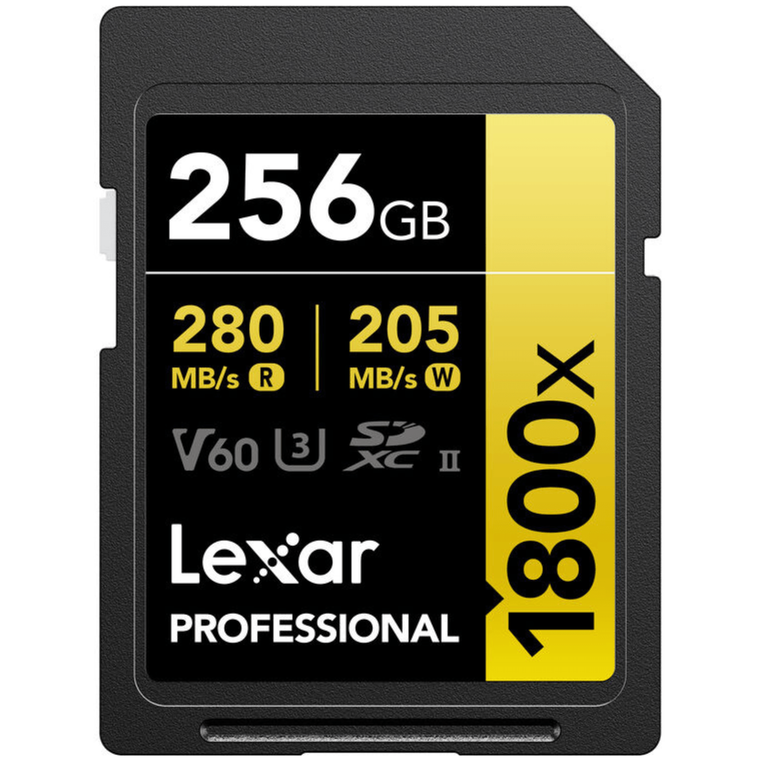 Memoria SDXC U3 V60 Lexar Professional 256GB - W:205MB/s -R:280MB/s 1800x