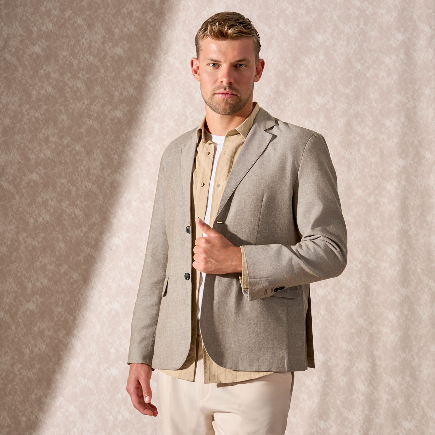 Blazer Hombre Malabar Lino Solid R1