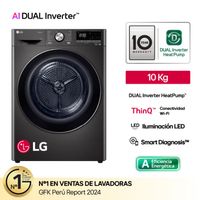 Lavadora LG DF10BVC2S6 10 Kg Negro Acero