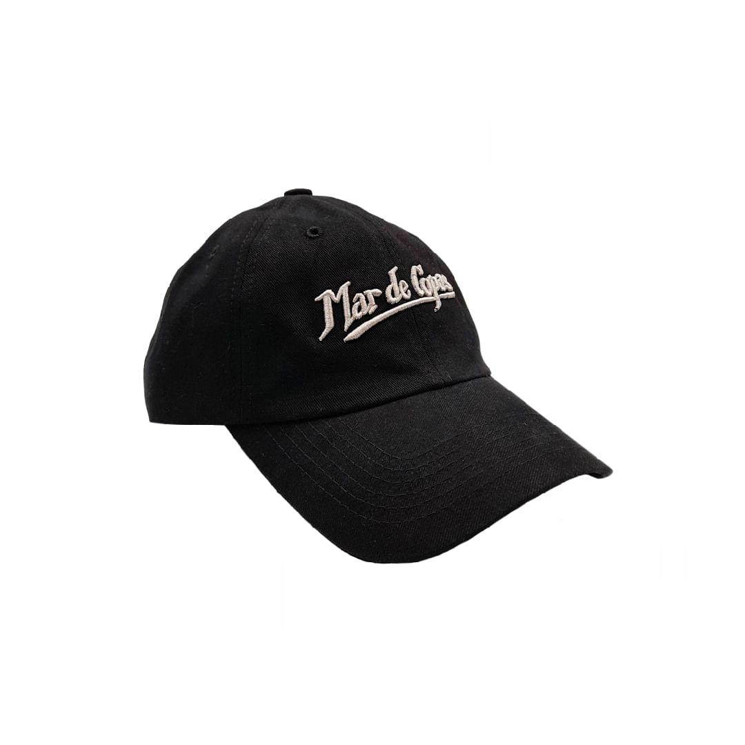 Gorra Mar de Copas, color Negro, logo y firma Wicho bordado
