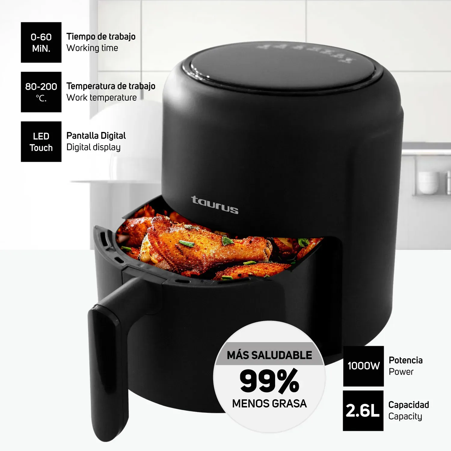 Combo Licuadora Shake Away 2.0 Freid Black Fr