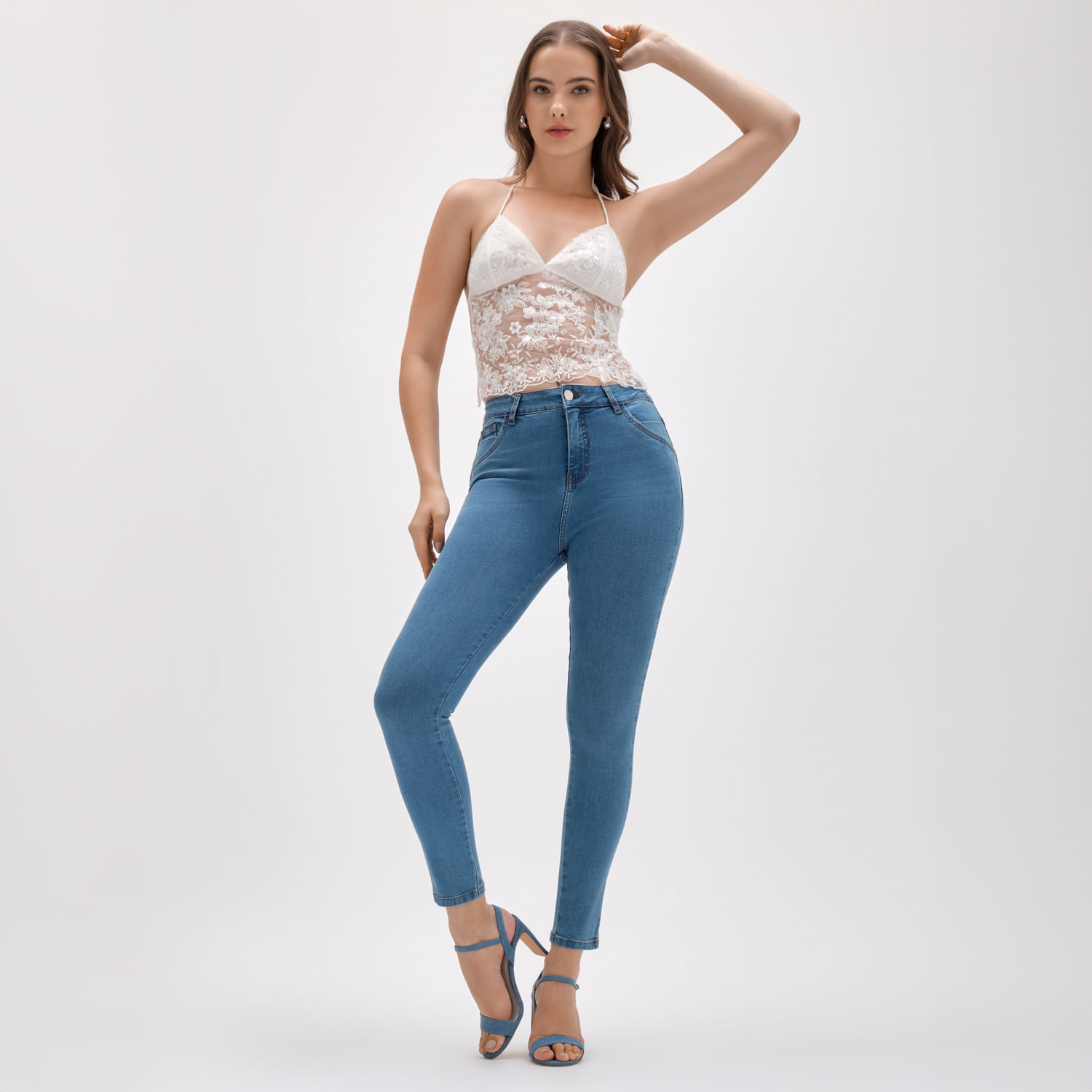 Jean Mujer Symbol Skinny Stop