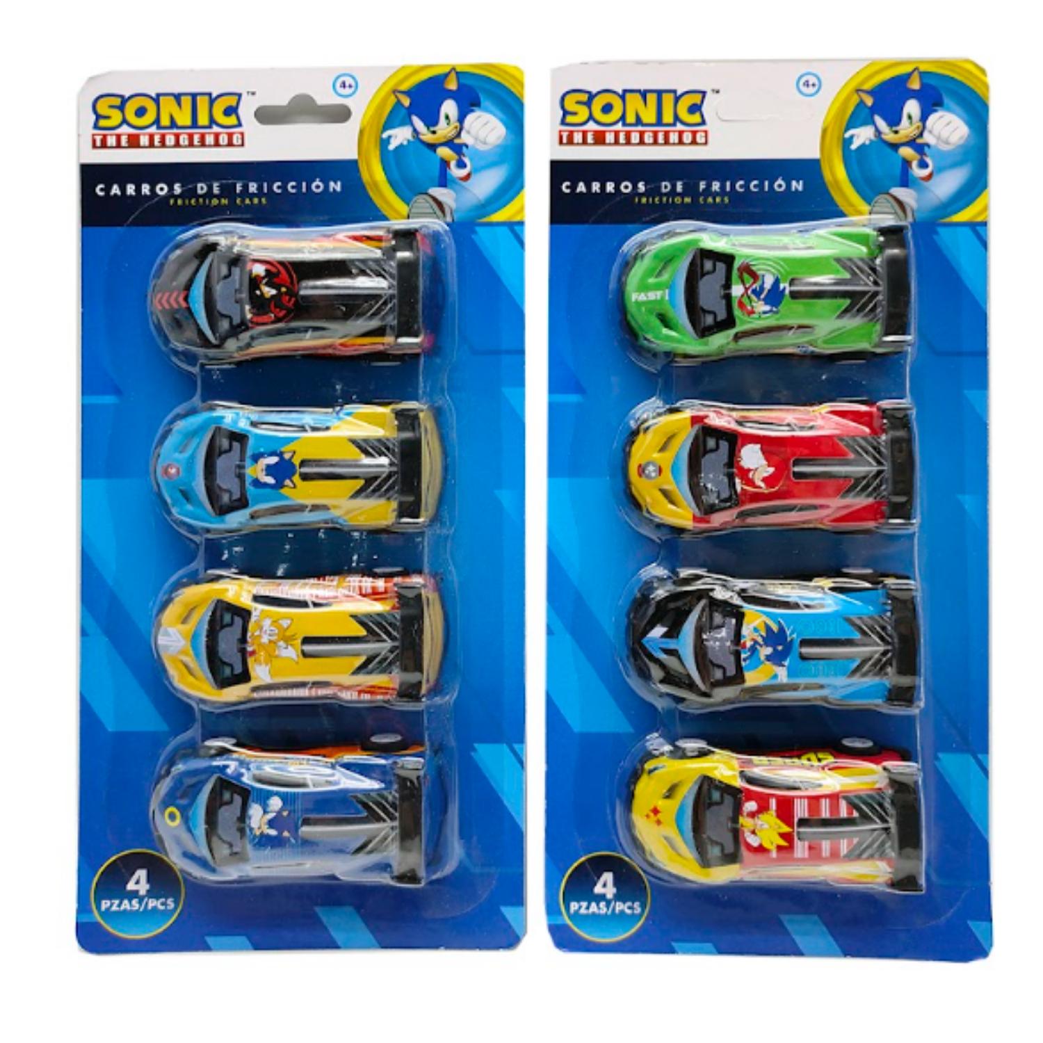 Pack X4 Carros A Fricción Sonic