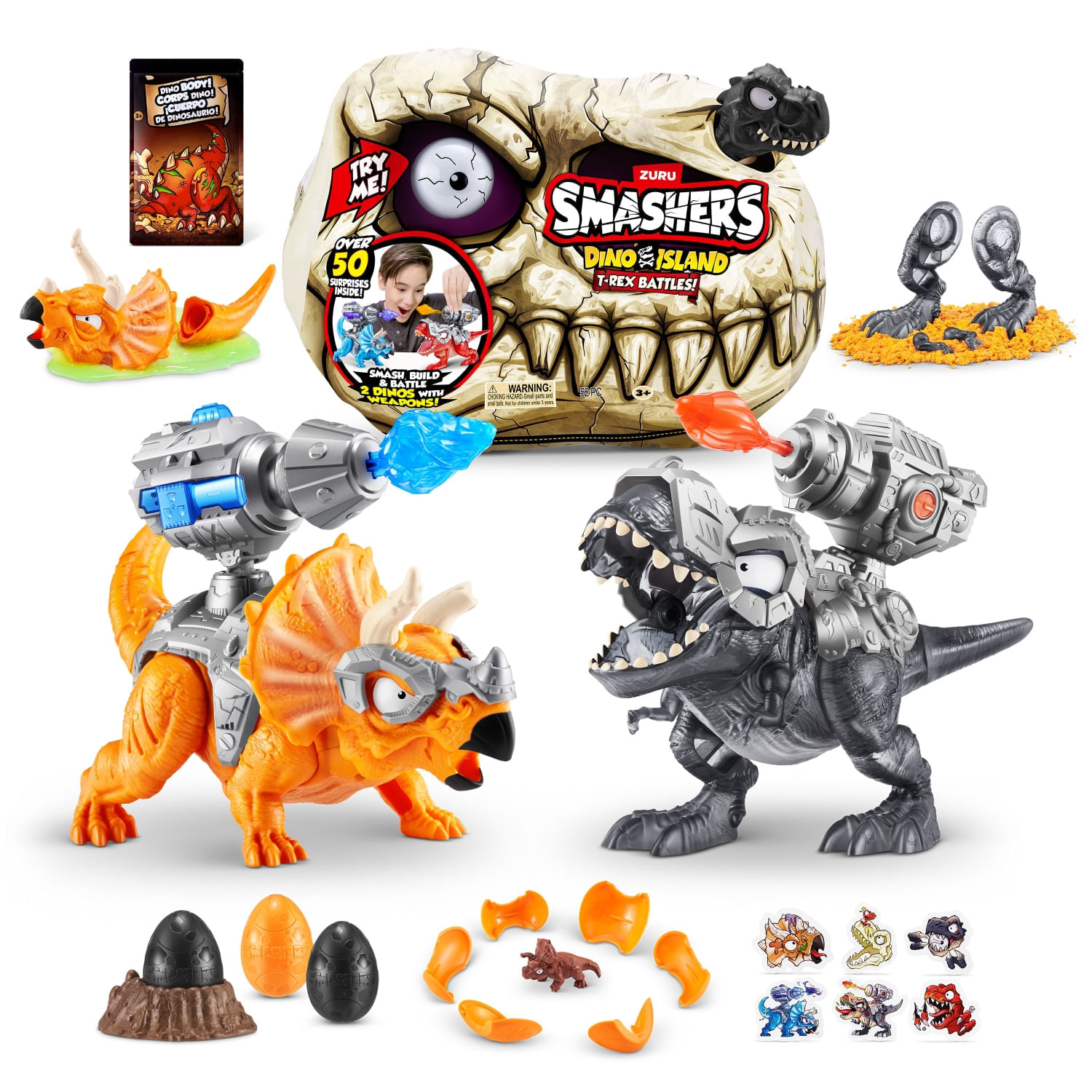 Set De Juego Sorpresa Smashers Dino Island Batalla T-Rex