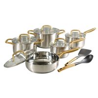 Juego Ollas 12 Piezas Acero Inoxidable Davinelle