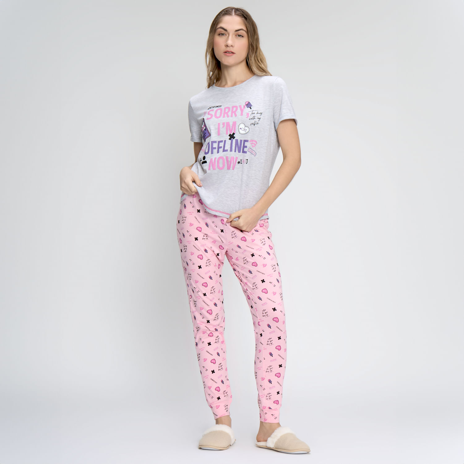 Pijama Mujer Cute Hypnotic Manga Corta + Pantalón