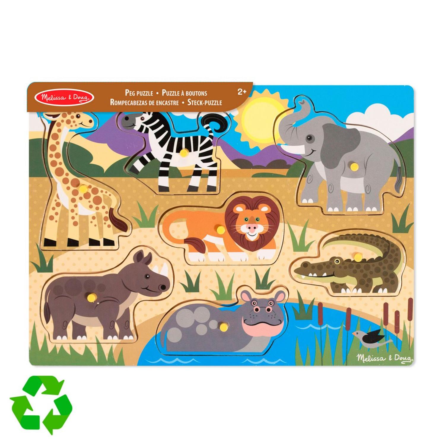 Rompecabezas De Encaje Madera Melissa & Doug Safari