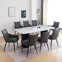 Juego De Comedor Francesco 8 Sillas Gris