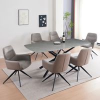 Juego De Comedor Alessandro 6 Sillas Gris