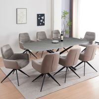 Juego De Comedor Alessandro 8 Sillas Gris