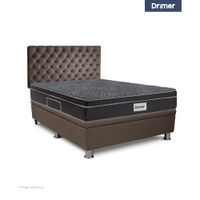 Dormitorio Praktibox Ventus Queen Capitone Marrón