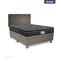 Dormitorio Praktibox Ventus 2 Plazas Capitone Beige