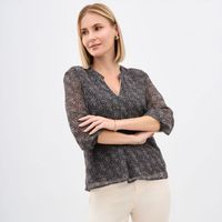 Blusa Mujer Zafin Manga 3/4 Brillo