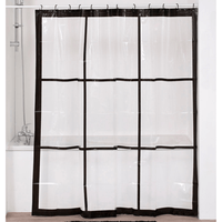 Cortina de ducha Peva 180x180cm Retro Elegante Orange