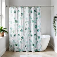 Cortina de ducha Peva 180x180cm Acuarela Moderna Orange