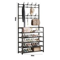 Zapatera con perchero organizador de5 niveles 168cm de Alto