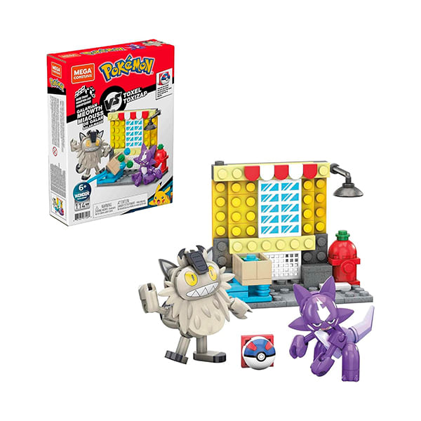 Mega Pokémon Toy Collectible Toxel vs Galarian Meowth