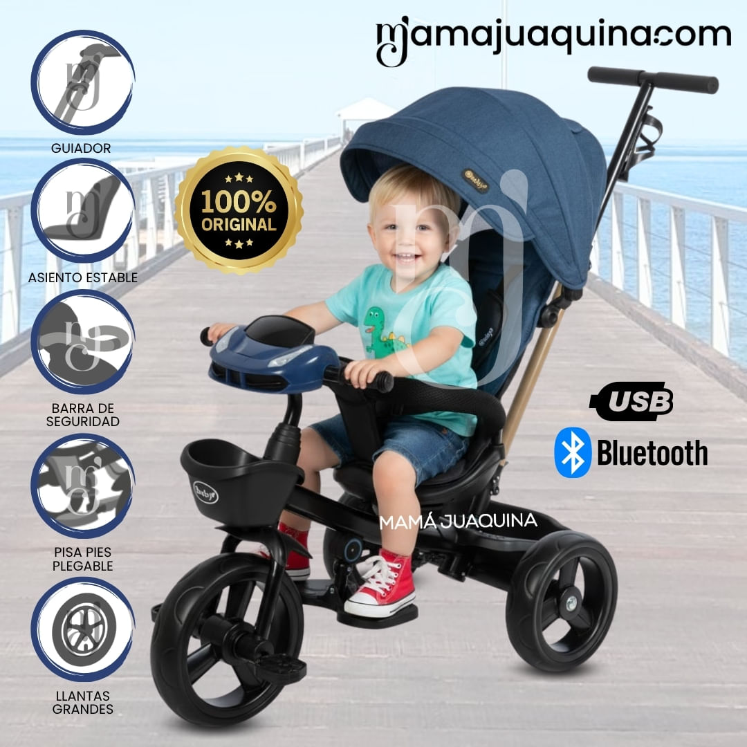 Triciclo Guiador Giratorio «WUNDER» Edición Limitada Azul