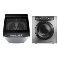 Combo: Lavador Carga Superior 20kg Inverter Gris (EWIJ20F2XSYG) + Secadora de ropa de pared y piso 7kg Gris Premium Care (EDEJ07D2JSYG) Electrolux