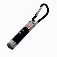 LLAVERO PACK X3 LINTERNA UV, LED BLANCO Y LASER ROJO 3 EN 1 NEGRO