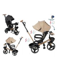 Triciclo Guiador Ebaby  USB Bluetooth EB362A Beige