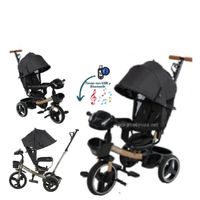 Triciclo Guiador Ebaby  USB Bluetooth EB362A  Negro