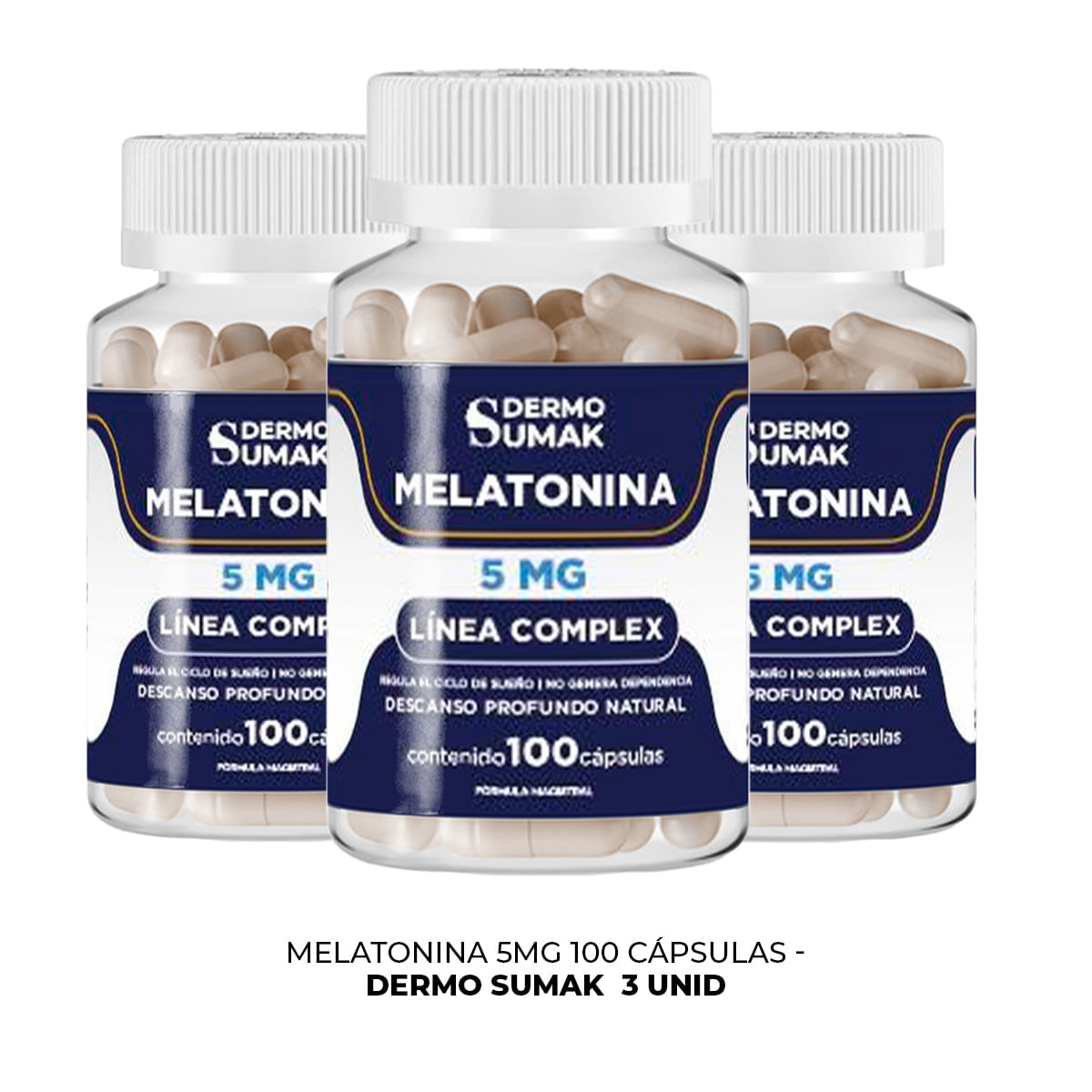 Melatonina Plus 5mg 100 Capsulas Dermo Sumak 3 und