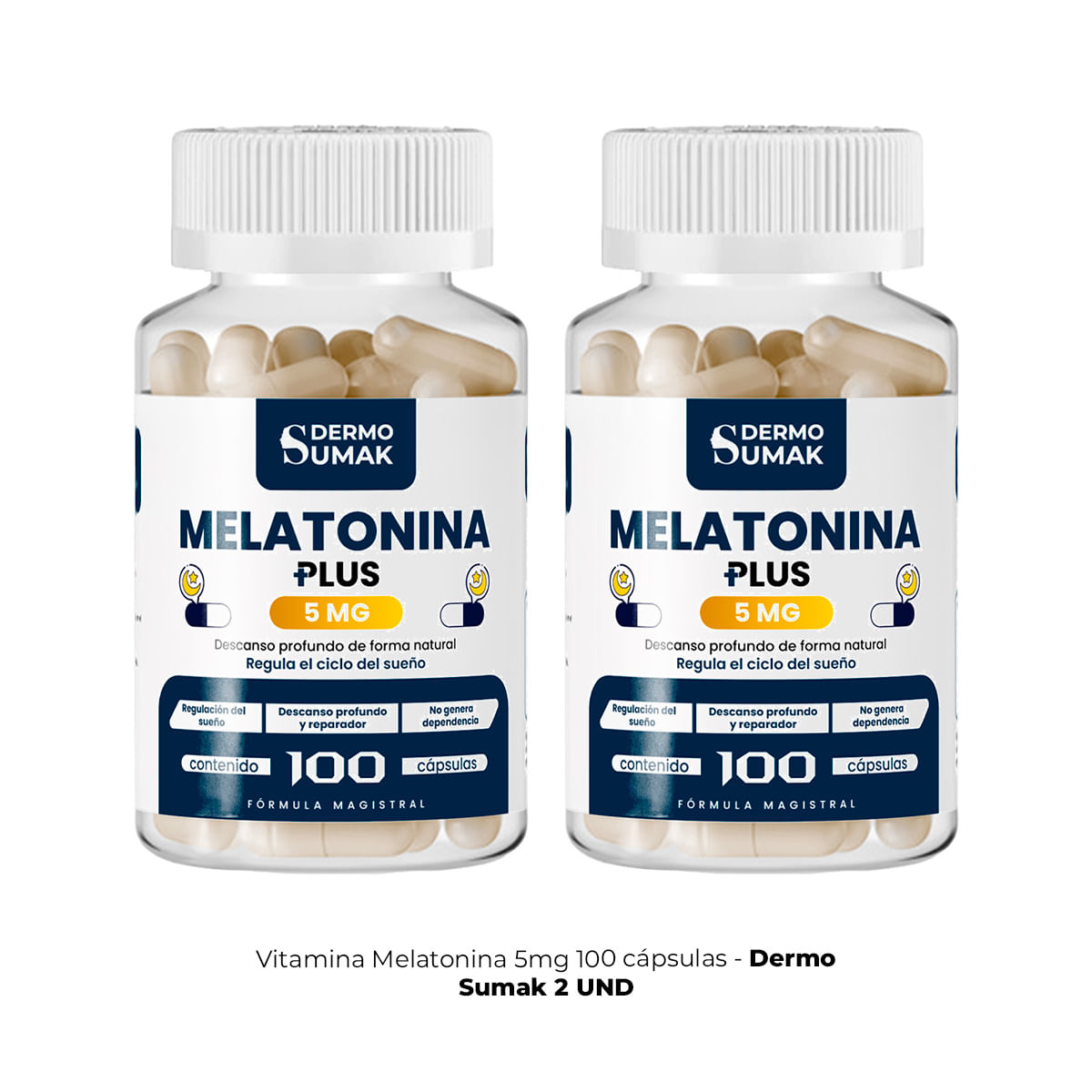 Melatonina plus 5mg 100 Capsulas Dermo Sumak 2 und