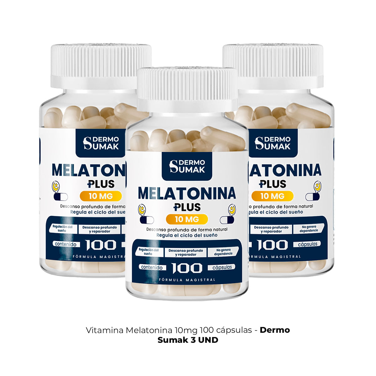 Melatonina plus 10mg - 100 Cap - Dermo Sumak 3 und