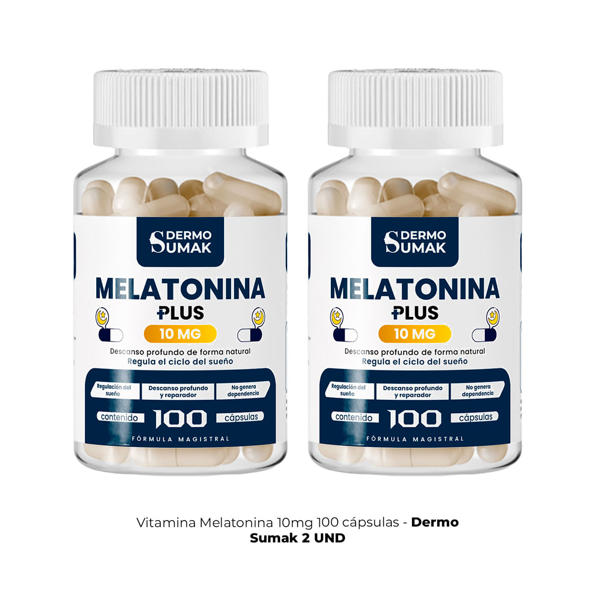 Melatonina plus 10mg - 100 Cap - Dermo Sumak 2 und