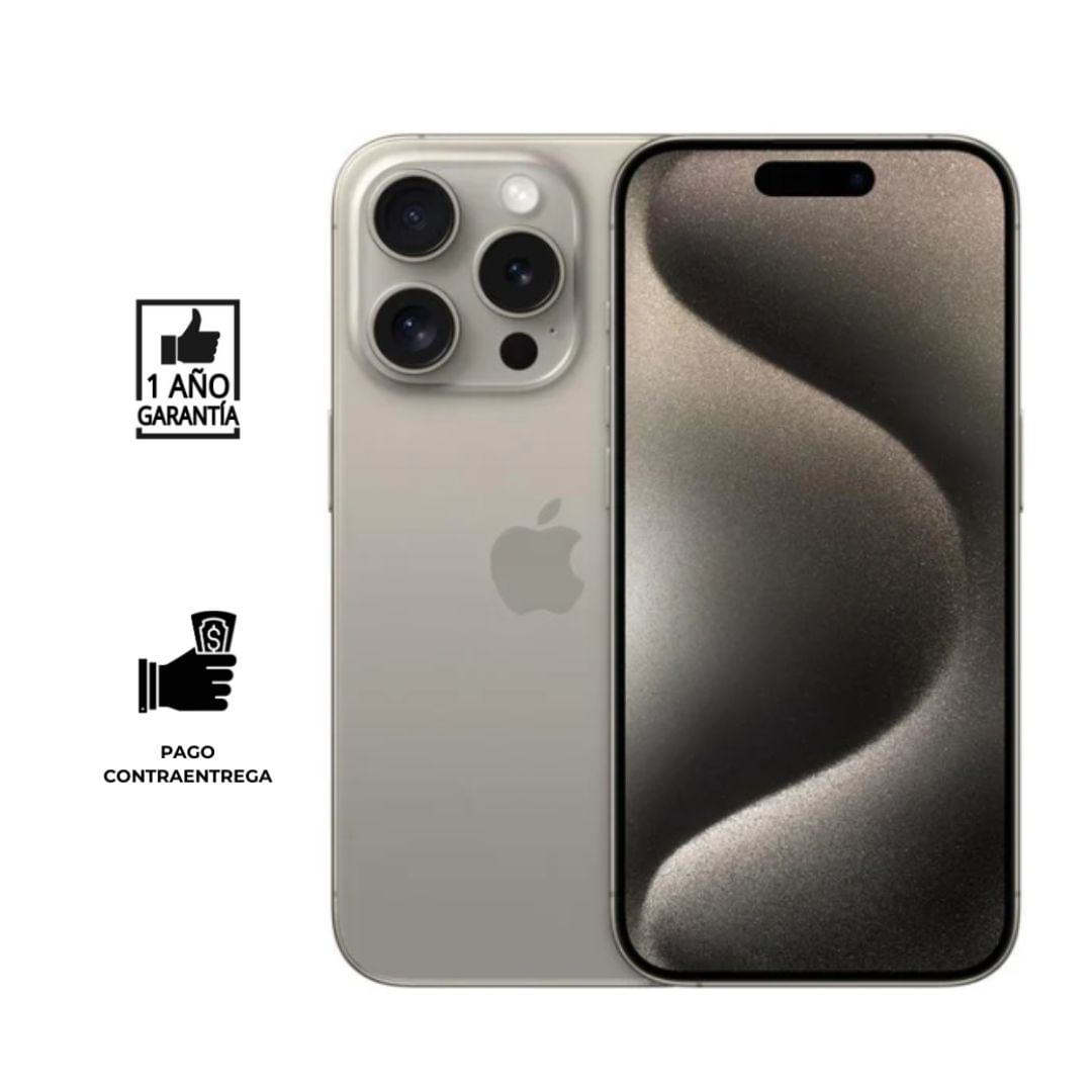 iPhone 15 PRO MAX ESIM 256 Gb I Reacondicionado Grado A I color: Titanio Natural