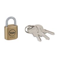 Candado Plano Bronce 20mm Yale Bronce/Acero - 3 Llaves