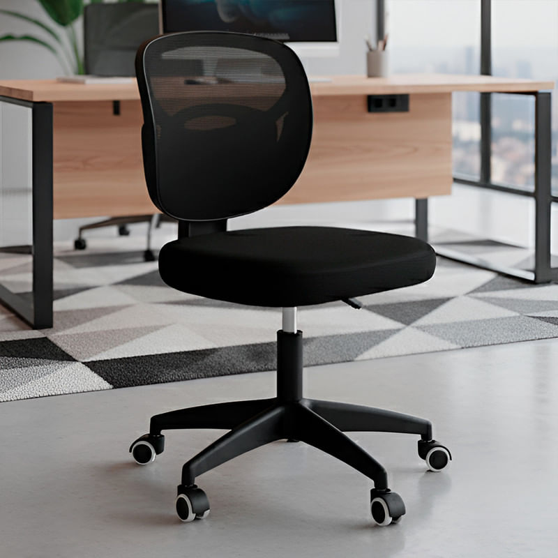 Silla de Oficina Komsum Twist Negra Niño