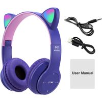 Audifonos con Diseño de Gato Color Morado