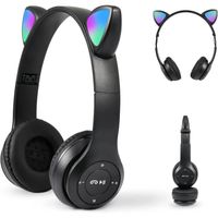 Audifonos con Diseño de Gato Color Negro