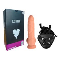 Consolador Con Arnés Dildo Realista Articulable Exitager Bienne Juguete Erótico Unisex