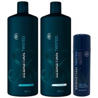 Shampoo para Rizos 1000ml + Acondicionador + Crema Sebastian Twisted