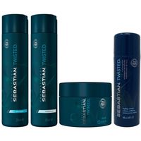 Shampoo 250ml + Acondicionador + Mascarilla + Crema Sebastian Twisted