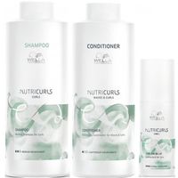 Shampoo para Rizos 1000ml + Acondicionador + Bálsamo Wella Nutricurls